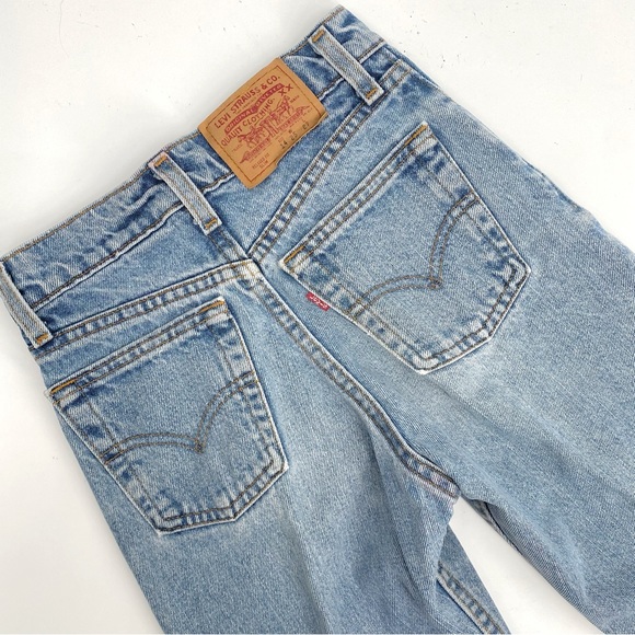 Levi's Denim - Vintage Levi’s 555 Slim Straight 80’s Mom Jeans Light Wash High Rise 25